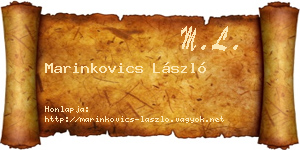 Marinkovics László névjegykártya