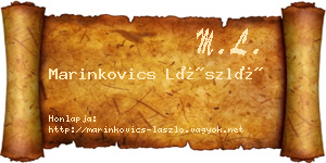 Marinkovics László névjegykártya