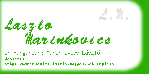 laszlo marinkovics business card